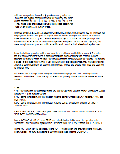 Miami Air International Interview Information